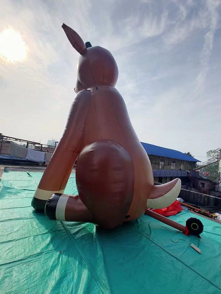 6mH Red-Nosed giant oxford Christmas inflatable Reindeer Rudolph animal model for outdoor event decoration