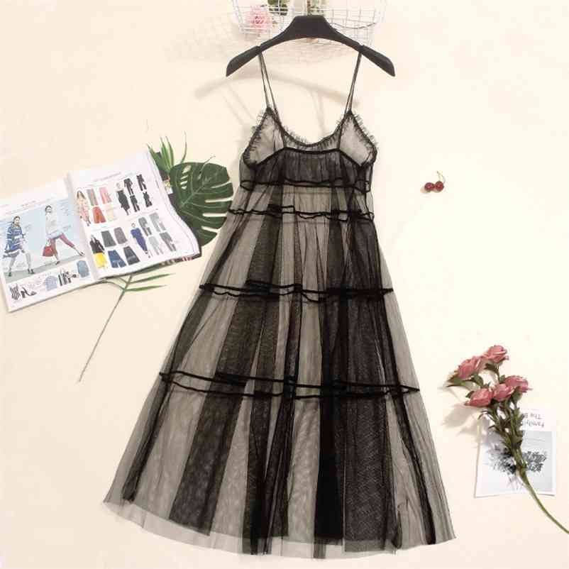 Autumn Long Summer Dress Women Mesh Dress Sexy Lace Spaghetti Strap Dresses Ladies Maxi Gauze Dress Sundress Vestidos A1024 210409, Black;gray
Autumn Long Summer Dress Women Mesh Dress Sexy Lace Spaghetti Strap Dresses Ladies Maxi Gauze Dress Sundress Vestidos A1024 210409, Black;gray