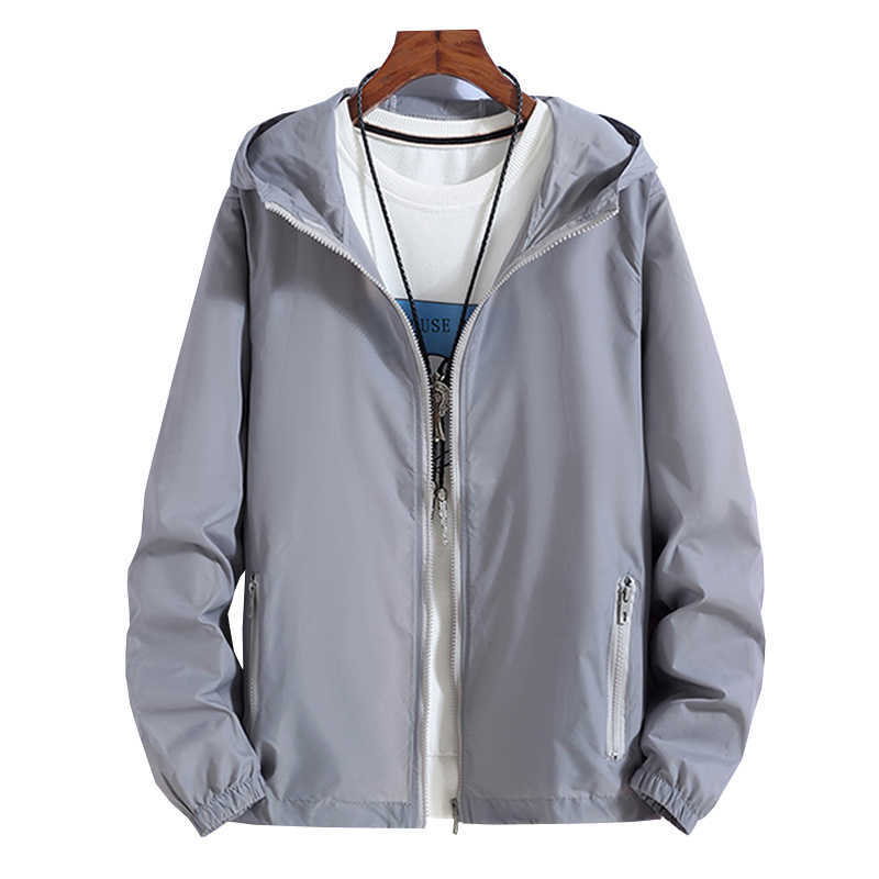 8XL 7XL 6XL Plus Size Mens Quick Dry Skin Jackets Coat Sunscreen Waterproof Mens Thin Army Outwear Ultra-Light Windbreake Jacket 210818