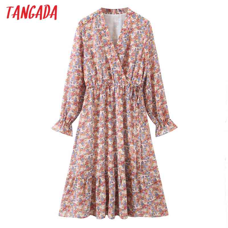 Fashion Women Flowers Print Corduroy Arrival Long Sleeve Ladies Mini Dress Vestidos SL539 210416