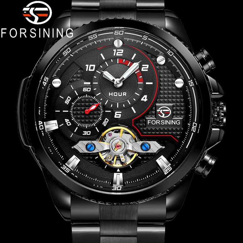 Wristwatches FORSINING Tourbillon Automatic Mechanical Men Wristwatch Military Sport Male Clock Top Black Classic Man Watch 822, Fs822904 without box
Wristwatches FORSINING Tourbillon Automatic Mechanical Men Wristwatch Military Sport Male Clock Top Black Classic Man Watch 822, Fs822904 without box