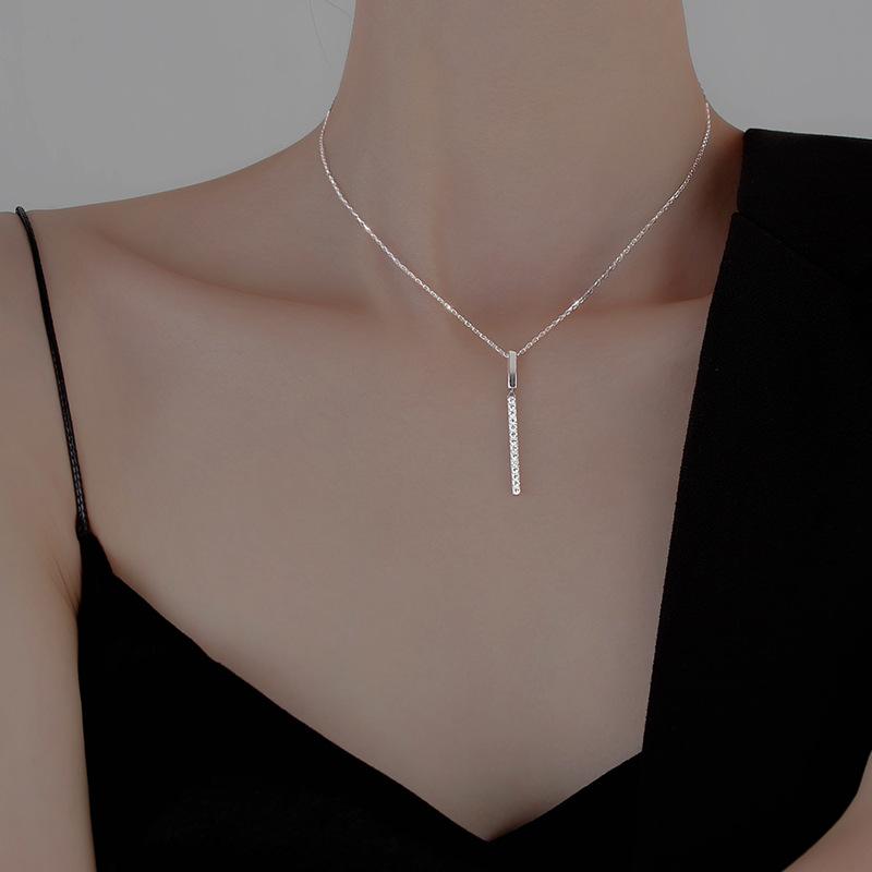 KiK Delicate Jewelry Stick Pendant Necklace Simply Deign High Quality Zircon Chain Selling For Girl Lady Gifts Chains
KiK Delicate Jewelry Stick Pendant Necklace Simply Deign High Quality Zircon Chain Selling For Girl Lady Gifts Chains