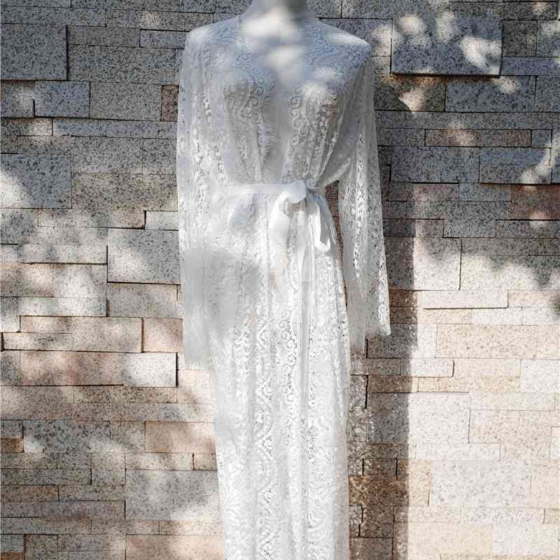 Tunics for beach Long Lace Beach Dress Women Swim Cover up Plus size Saida de Praia Robe Plage Kaftan #Q622 210420