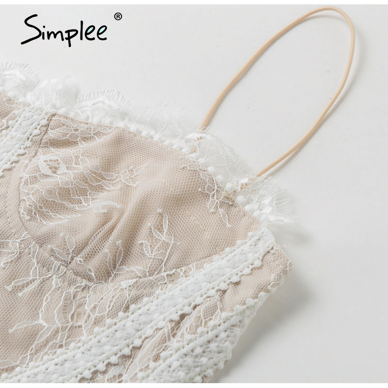 Simplee Sexy white lace summer women maxi dresses Beach spaghetti strap backless plus size dress Mesh femme long dress vestidos 210409