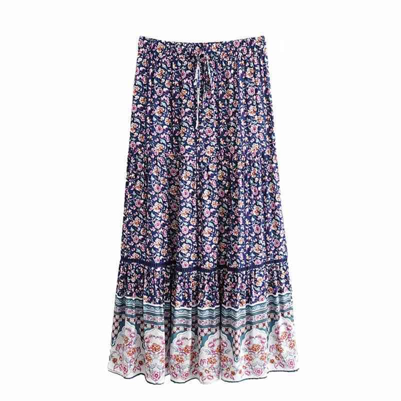 Women printed long skirts elastic waist vintage loose for female Summer spring cotton A-line pleated 210524, Mixed color
Women printed long skirts elastic waist vintage loose for female Summer spring cotton A-line pleated 210524, Mixed color