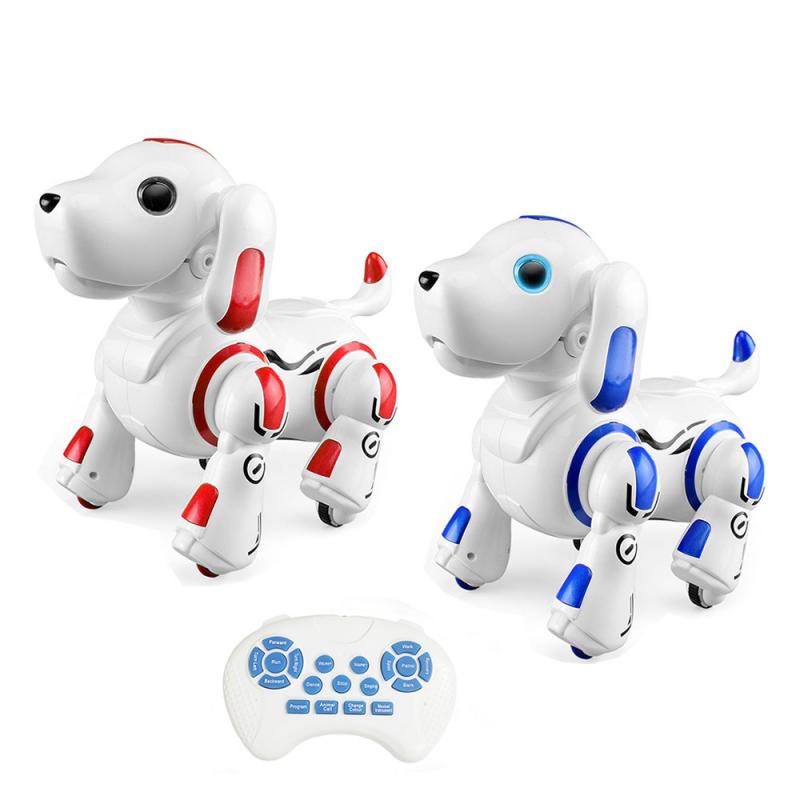 Electronics RobotsNew Remote Control Smart Robot Dog Programable 2.4G Wireless Kids Toy Intelligent Talking Robot Dog Electronic