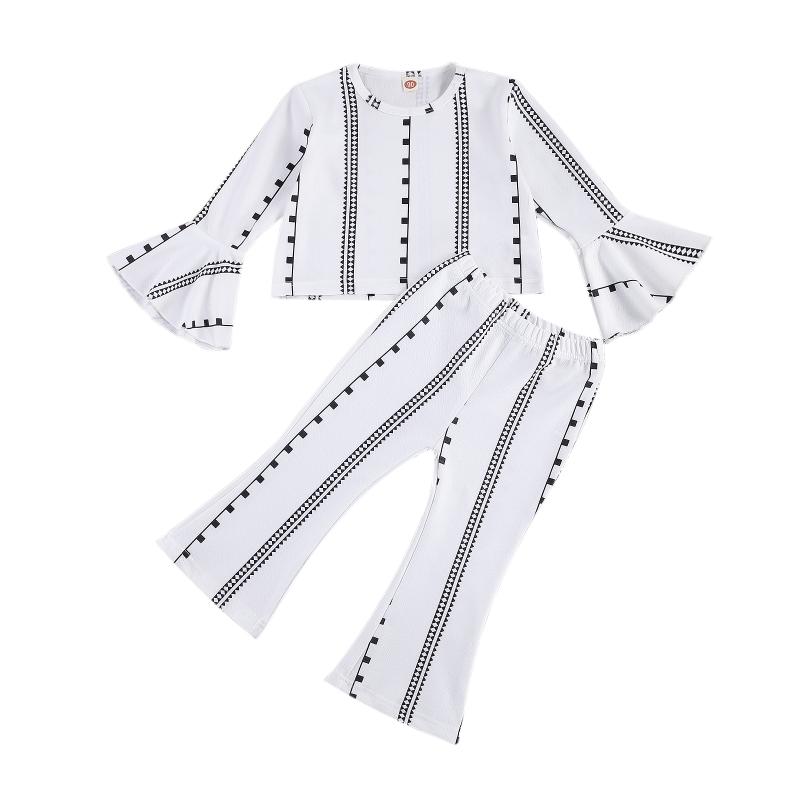 Clothing Sets Kids Baby Girl 2pcs Suit Clothes Set Toddler Trumpet Long Sleeve Crew Neck Pullover Top+Striped Stretch Flared Trousers Fall, White
Clothing Sets Kids Baby Girl 2pcs Suit Clothes Set Toddler Trumpet Long Sleeve Crew Neck Pullover Top+Striped Stretch Flared Trousers Fall, White