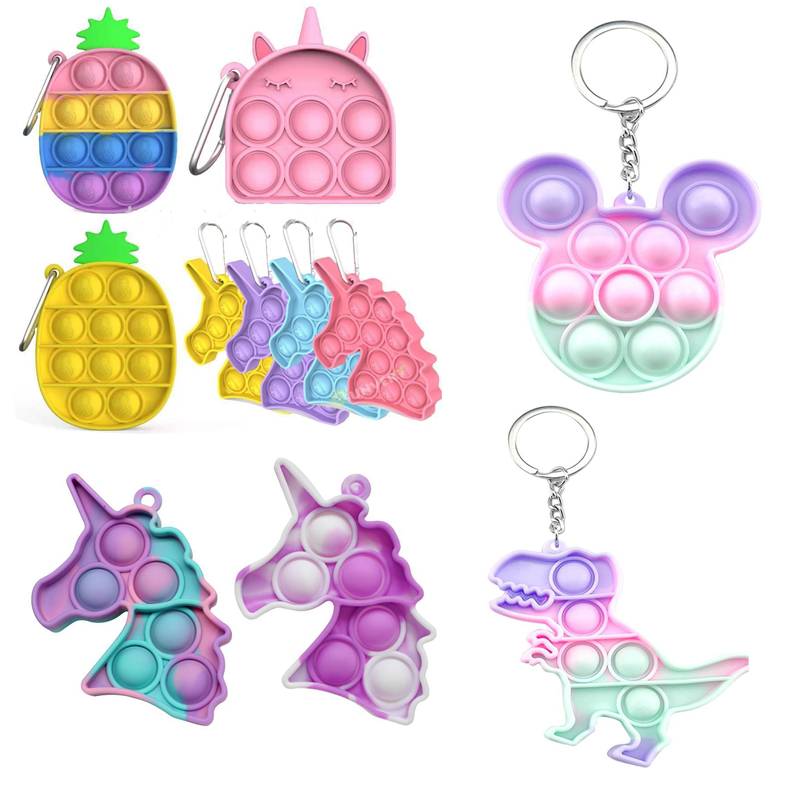 Decompression Toy Unicorn Pineapple Mini Keychain Push Bubble Silicone Sensory POPPIT Fidget Relieving Stress Children Lovers Gift Simple Dimmer Popper
Decompression Toy Unicorn Pineapple Mini Keychain Push Bubble Silicone Sensory POPPIT Fidget Relieving Stress Children Lovers Gift Simple Dimmer Popper