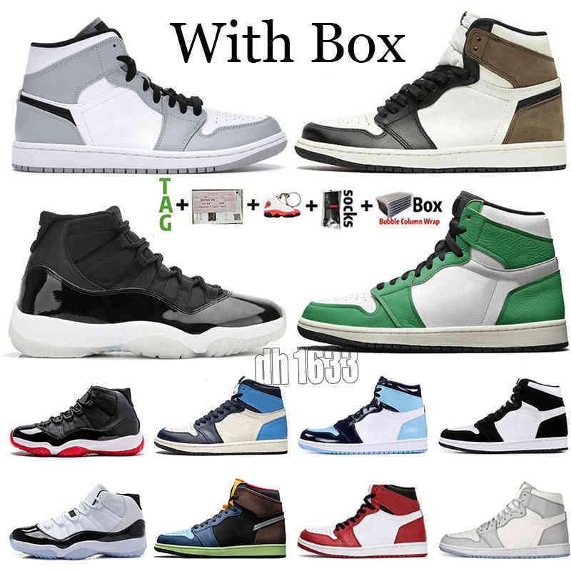 2021 With Box Jumpman 1 1s Lucky Green Midnight Navy Dark Mocha UNC Mens Basketball Shoes 11 11s 25th Anniversary Bred Women Sneaker Trainer, 20
2021 With Box Jumpman 1 1s Lucky Green Midnight Navy Dark Mocha UNC Mens Basketball Shoes 11 11s 25th Anniversary Bred Women Sneaker Trainer, 20