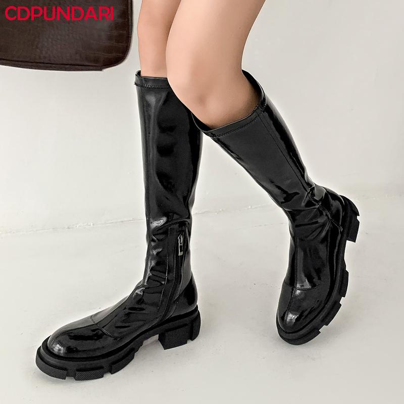 Boots Women Fashion Black Stretch Knee High Ladies Low Heels Autumn Winter Platform Chunky Long Shoes
Boots Women Fashion Black Stretch Knee High Ladies Low Heels Autumn Winter Platform Chunky Long Shoes