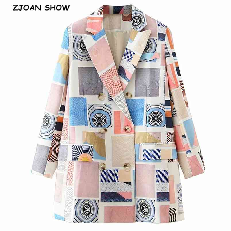 Autumn Free style Double Breasted Buttons Space Print Blazer Boyfriend Vintage Women Mid Long Suit Coat Loose Femme 210429, Black
Autumn Free style Double Breasted Buttons Space Print Blazer Boyfriend Vintage Women Mid Long Suit Coat Loose Femme 210429, Black