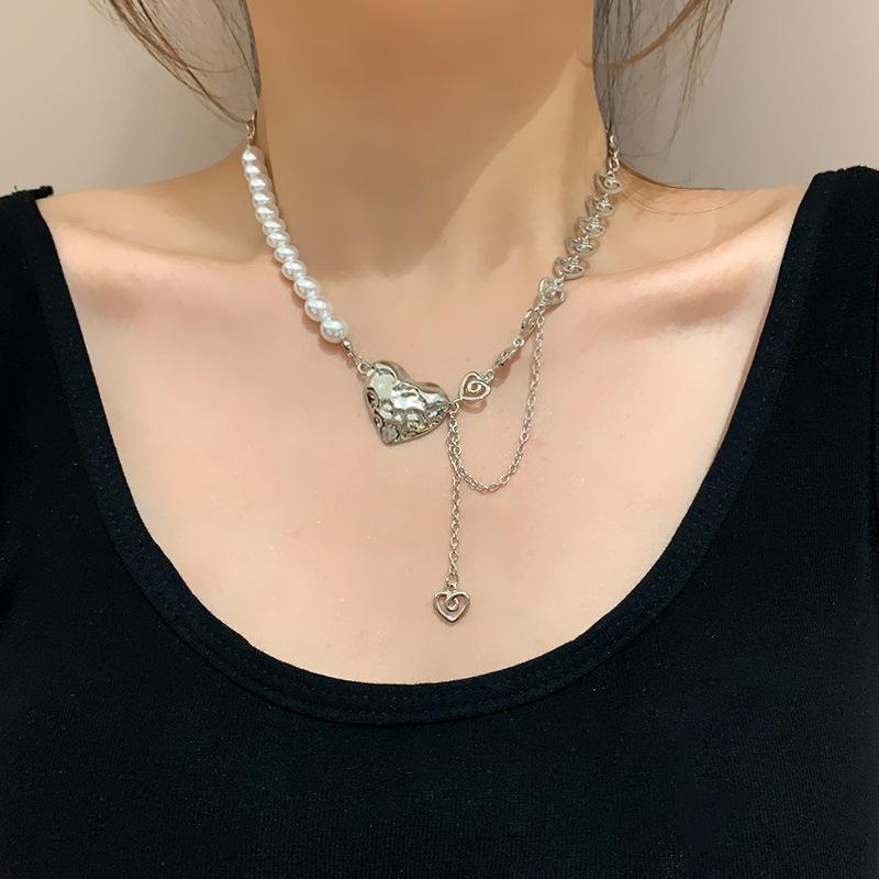 Pendant Necklaces Find Me Hip Hop Imitation Pearl Beaded Chain Splicing Heart Necklace For Women Jewelry Accessories
Pendant Necklaces Find Me Hip Hop Imitation Pearl Beaded Chain Splicing Heart Necklace For Women Jewelry Accessories