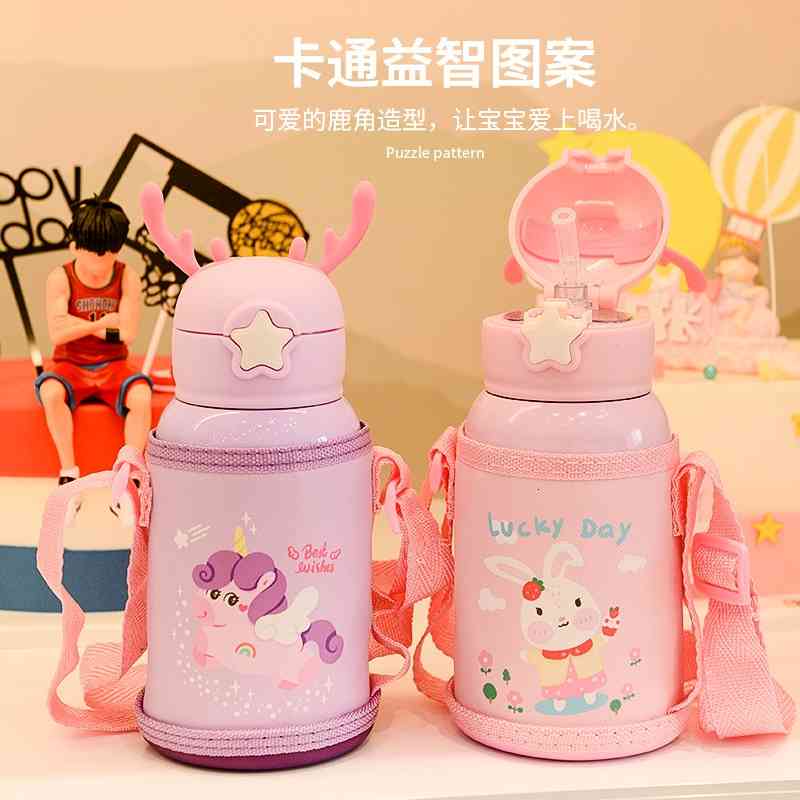 New cartoon 316 stainless steel antler children's pot lovely portable with straw strap thermos cup gift
New cartoon 316 stainless steel antler children's pot lovely portable with straw strap thermos cup gift