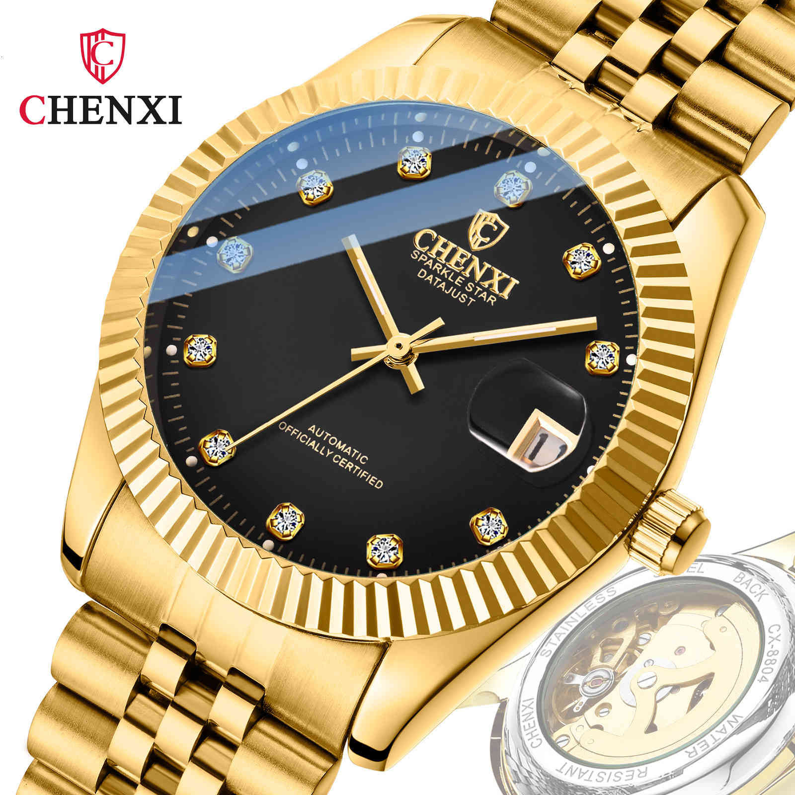 Watch Golden Mechanical Chenxi Steel Belt 8804a Fashion Chaoren Business 66, Slivery;brown
Watch Golden Mechanical Chenxi Steel Belt 8804a Fashion Chaoren Business 66, Slivery;brown