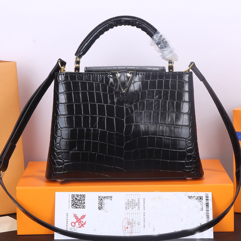 Women Handbag Tote Bag Crocodile Skin Shoulder Crossbody Bags Genuine Leather Capucines Handbags Purse Business Casual Totes
Women Handbag Tote Bag Crocodile Skin Shoulder Crossbody Bags Genuine Leather Capucines Handbags Purse Business Casual Totes