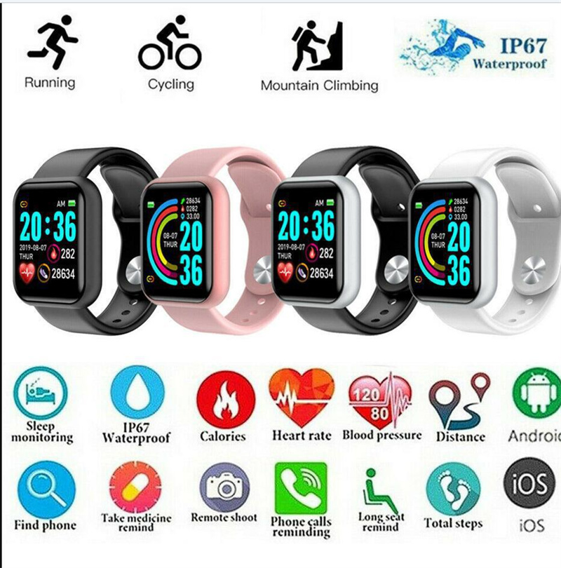 Women Men Smart Watches Y68 Waterproof Watch For Android IOS Electronics Clock Fitness Tracker Real Heart Rate Silicone Strap Smartwatch
Women Men Smart Watches Y68 Waterproof Watch For Android IOS Electronics Clock Fitness Tracker Real Heart Rate Silicone Strap Smartwatch
