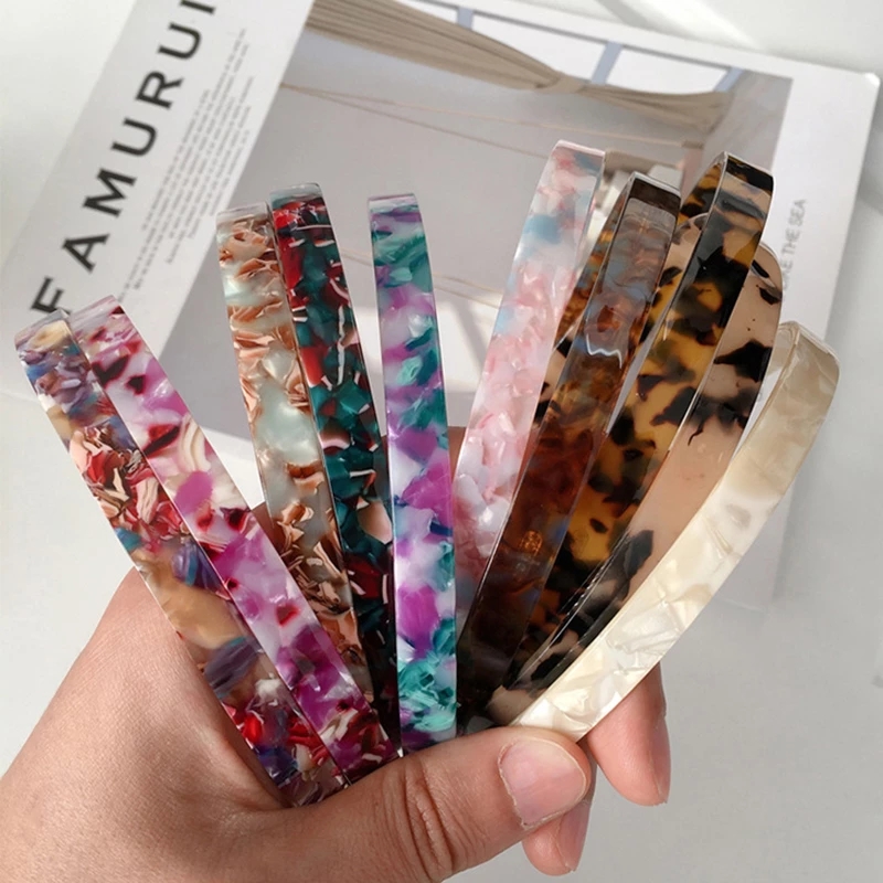 Women Floral Leopard Bezel Headband Hair Accessories Classic Acetate Headbands Thin Plain Non-slip Hair Hoop Girls Daily Wear, Mixed color
Women Floral Leopard Bezel Headband Hair Accessories Classic Acetate Headbands Thin Plain Non-slip Hair Hoop Girls Daily Wear, Mixed color