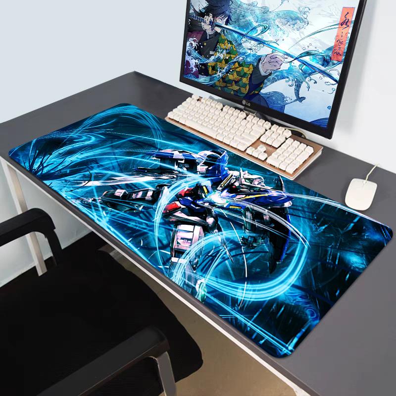 Mouse Pads & Wrist Rests Black Extended Pad Xxl Gundam Mousepad Company Desk Mat Computer 3d Pc Rug Gamer Cabinet Mats Keyboard Office Carpe