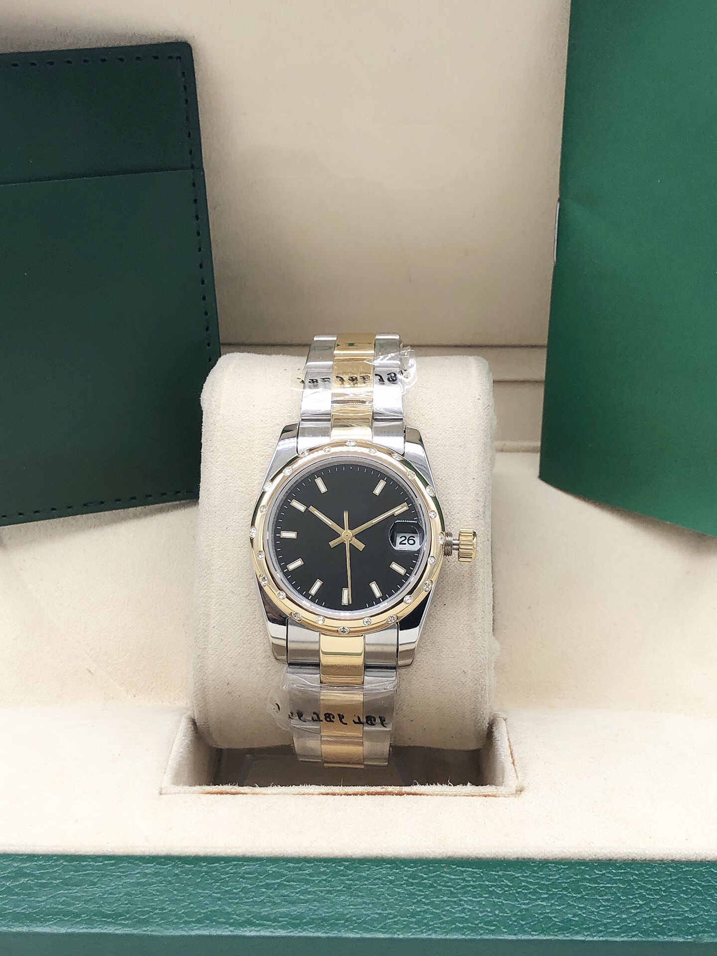 Luxury Business Mens Watch 31mm DATEJUST Automatic Watches Silver Stainless Steel Strap Man Mechanical Wristwatches Smooth Diamond Case Deco, Slivery;brown
Luxury Business Mens Watch 31mm DATEJUST Automatic Watches Silver Stainless Steel Strap Man Mechanical Wristwatches Smooth Diamond Case Deco, Slivery;brown