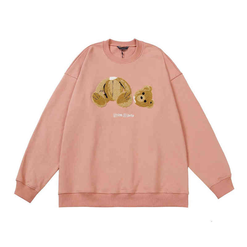 Chao brand Palms Angles severed bear embroidery round neck Pullover long sleeve sweater men's and women's BF loose coat, Black 
Chao brand Palms Angles severed bear embroidery round neck Pullover long sleeve sweater men's and women's BF loose coat, Black