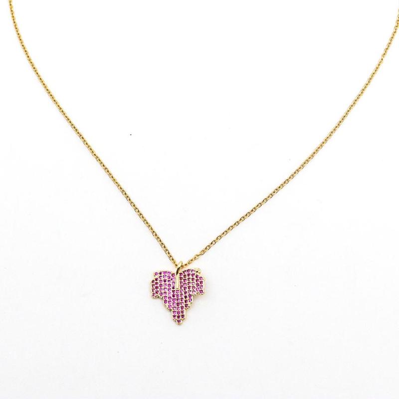 Pendant Necklaces 8Seasons Stainless Steel & Copper Micro Pave Necklace Gold Leaf Blue/Fuchsia Cubic Zirconia Jewelry 45cm(17 6/8") Long, 1
Pendant Necklaces 8Seasons Stainless Steel & Copper Micro Pave Necklace Gold Leaf Blue/Fuchsia Cubic Zirconia Jewelry 45cm(17 6/8") Long, 1
