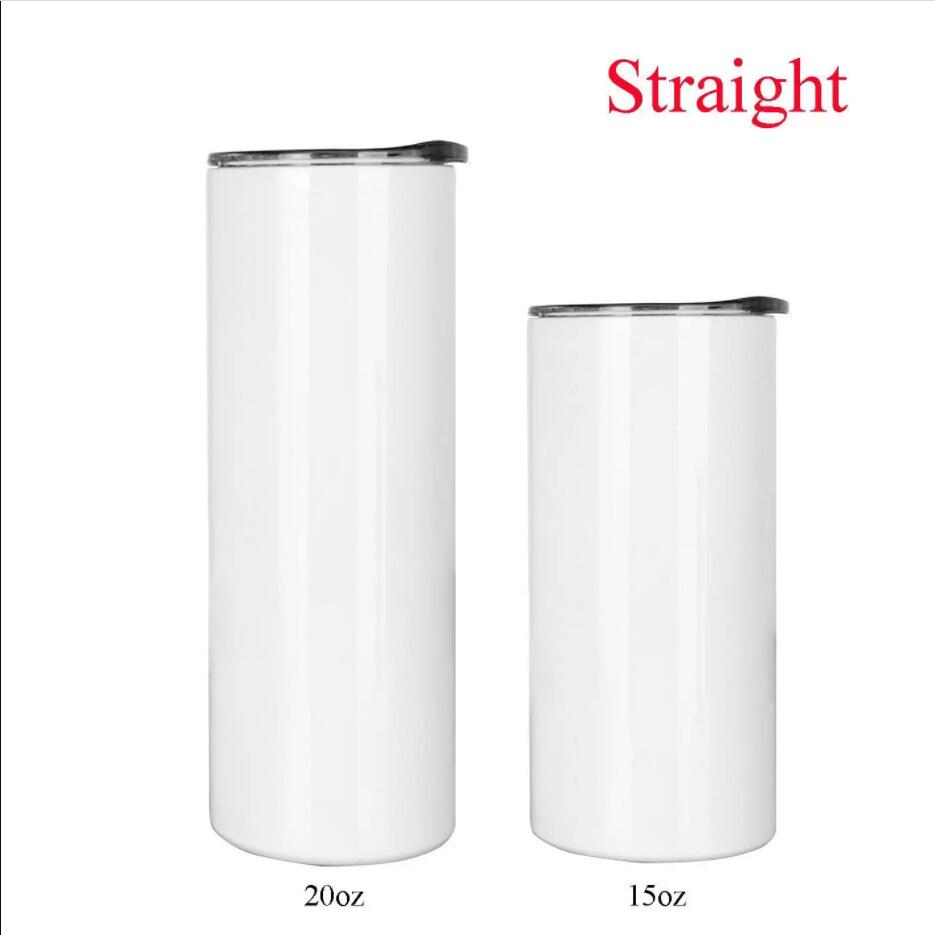 15oz /20oz Sublimation white Straight Tumbler Stainless steel skinny cup with lid Plastic straw double walled insulated vacuum water bottle coffee cups
15oz /20oz Sublimation white Straight Tumbler Stainless steel skinny cup with lid Plastic straw double walled insulated vacuum water bottle coffee cups