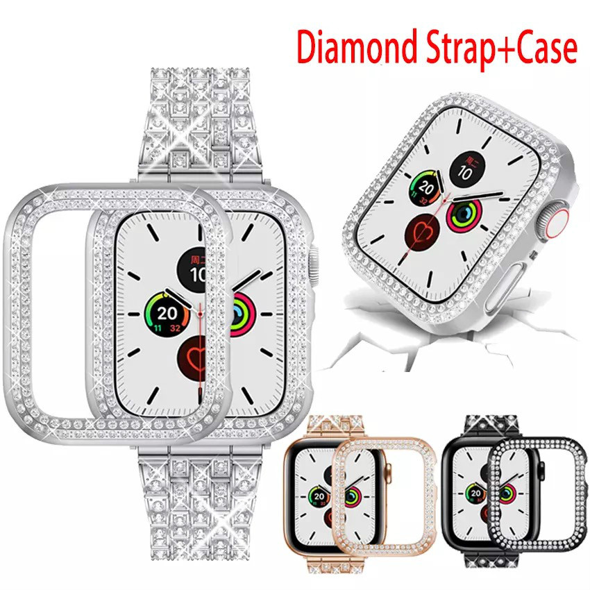 Diamond Strap Case For Apple Watch Band 40mm 44mm 38mm 42mm iWatch Series 6 SE 5 4 3 2 1 Women Bracelet Stainless Steel Straps
Diamond Strap Case For Apple Watch Band 40mm 44mm 38mm 42mm iWatch Series 6 SE 5 4 3 2 1 Women Bracelet Stainless Steel Straps