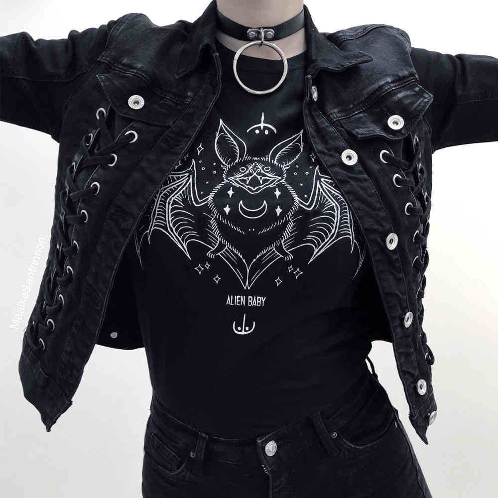 Fashion Gothic Horror Black T shirt Unisex Men Women Hallowmas Gfit Graphic Tees Hipster Harajuku Short Sleeves Grunge Tops Tee 210406