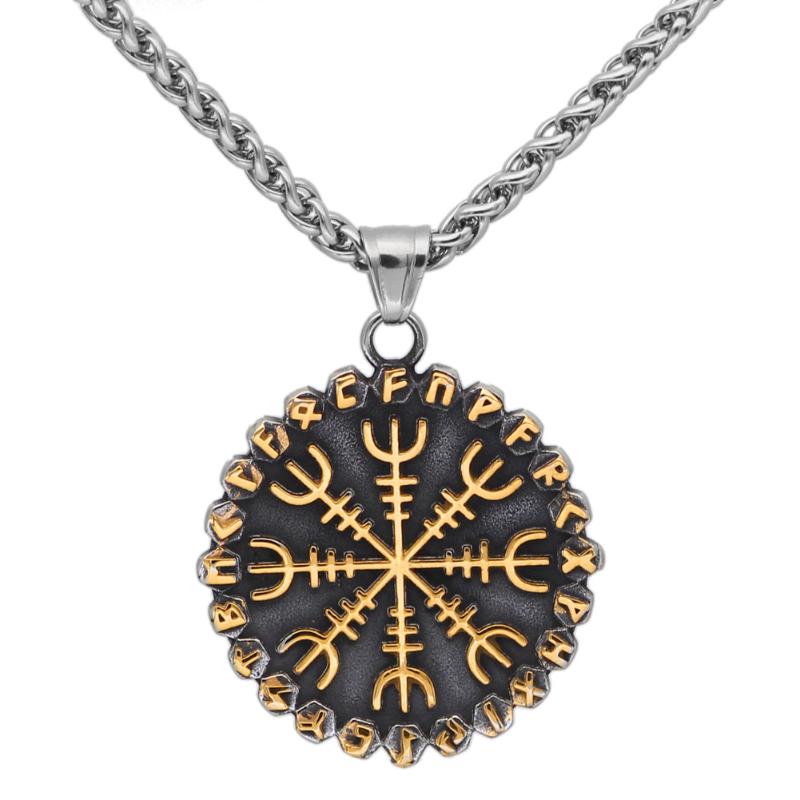 Chains Men Viking Compass Necklace Stainless Steel Rune Nordic Jewelry With Valknut Gift Bag, Silver
Chains Men Viking Compass Necklace Stainless Steel Rune Nordic Jewelry With Valknut Gift Bag, Silver