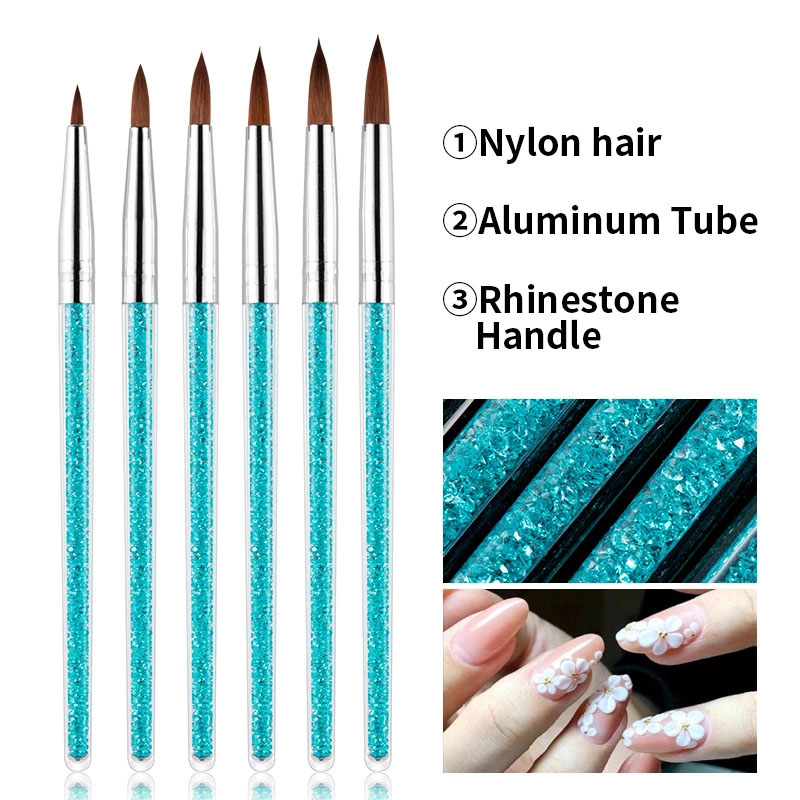6Pcs Acrylic Liquid Powder Nail Art Brush Carving Dotting UV Gel Drawing Painting Pen Blue Rhinestone Handle Tool Set DIY Manicure, Yellow
6Pcs Acrylic Liquid Powder Nail Art Brush Carving Dotting UV Gel Drawing Painting Pen Blue Rhinestone Handle Tool Set DIY Manicure, Yellow