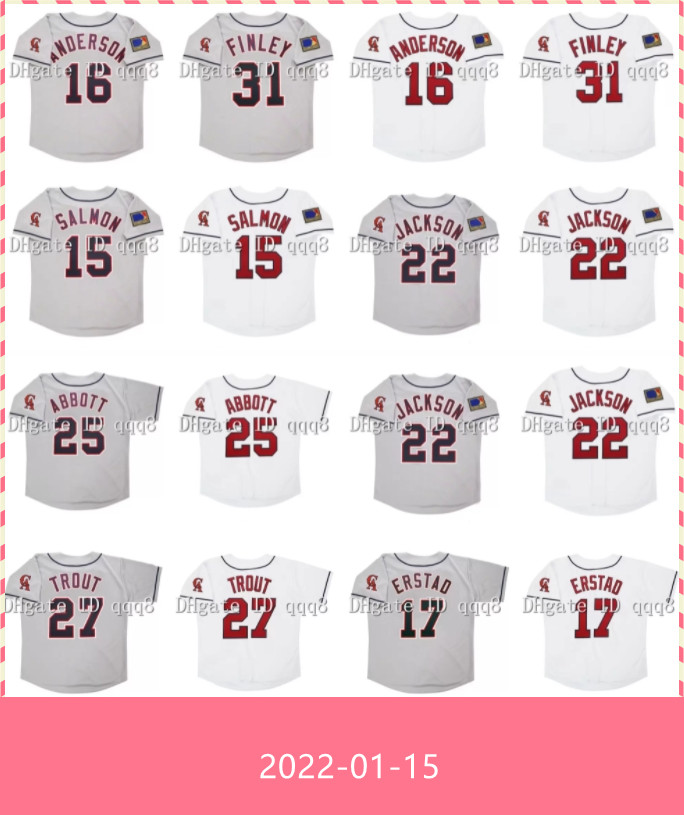Vintage 1994 California Baseball Jersey Mike Trout Tim Salmon Bo Jackson Garret Anderson Chuck Finley Jim Abbott Reggie White Grey Jerseys, As pic
Vintage 1994 California Baseball Jersey Mike Trout Tim Salmon Bo Jackson Garret Anderson Chuck Finley Jim Abbott Reggie White Grey Jerseys, As pic