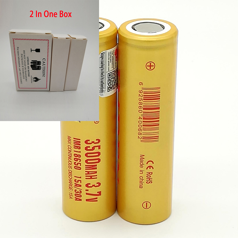 100pcs 100% High Quality IMR 30A 18650 Battery 3500mAh IMR 3.7V for LG SONY Samsung Rechargable Lithium Batteries Cell
100pcs 100% High Quality IMR 30A 18650 Battery 3500mAh IMR 3.7V for LG SONY Samsung Rechargable Lithium Batteries Cell