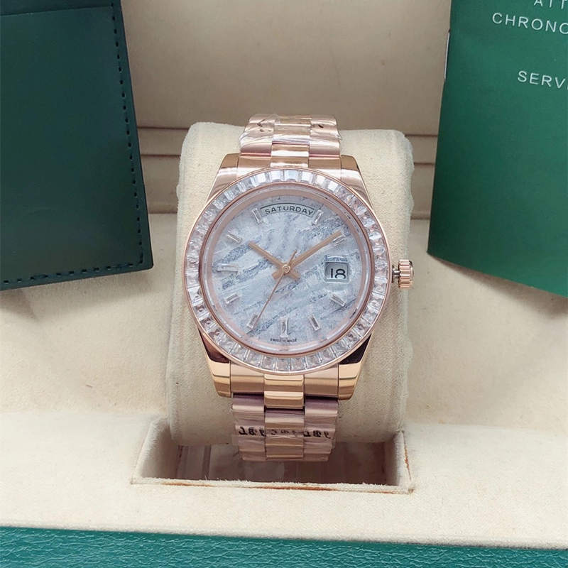 Fashion classic men's 41mm meteorite face automatic mechanical watch day date diamond bezel stainless steel folding buckle, Camel
Fashion classic men's 41mm meteorite face automatic mechanical watch day date diamond bezel stainless steel folding buckle, Camel