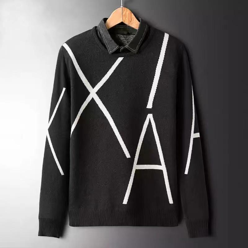 Men's Sweaters 2021 High End Brand Fashion Shirt Collar Sweater Menswear Designer Geometry Autumn Winter Casual Korean, White;black
Men's Sweaters 2021 High End Brand Fashion Shirt Collar Sweater Menswear Designer Geometry Autumn Winter Casual Korean, White;black