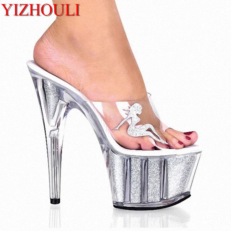 Slippers Transparent Crystal Slippers, Sexy 15CM High Heels, Stage Fashion Show, Black
Slippers Transparent Crystal Slippers, Sexy 15CM High Heels, Stage Fashion Show, Black