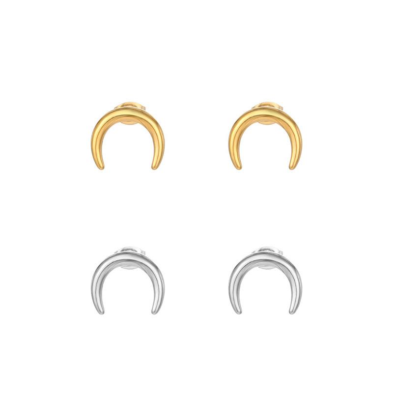 Stud Fashion Stainless Steel Cute Moon Earrings Female Trendy Romantic Handmade Cartilage Piercing Jewelry Gfit, Golden;silver
Stud Fashion Stainless Steel Cute Moon Earrings Female Trendy Romantic Handmade Cartilage Piercing Jewelry Gfit, Golden;silver