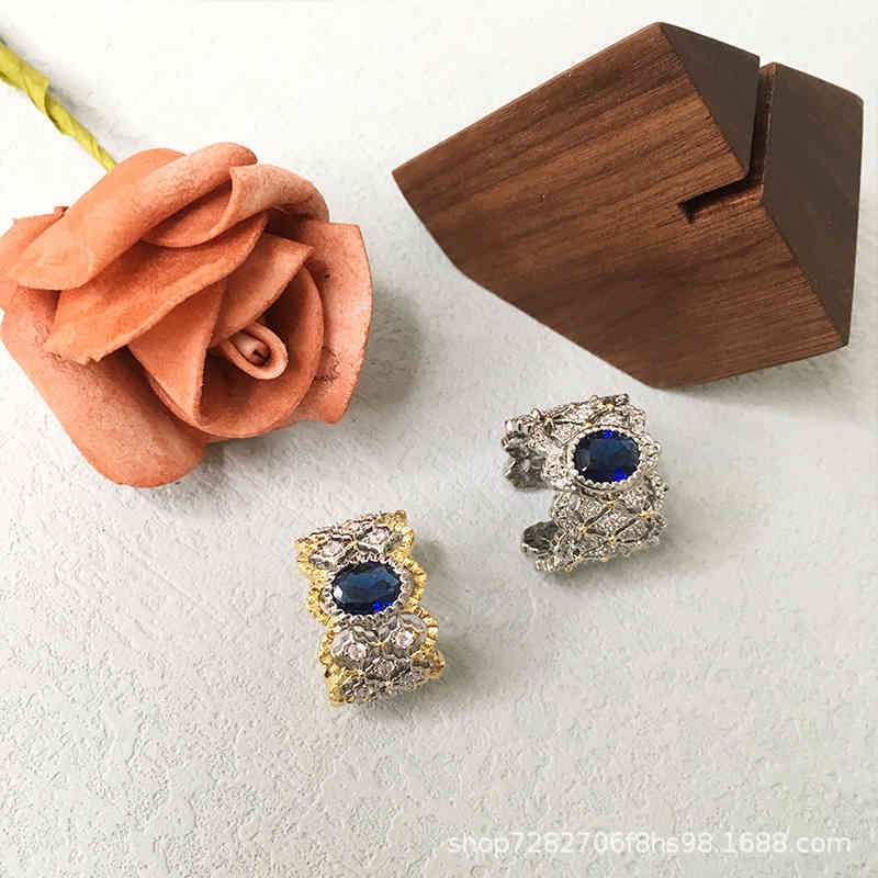 2021 Open Ring, Light and Luxurious Natural Crystal High Sense of Temperament, Minority Women's Finger Ring