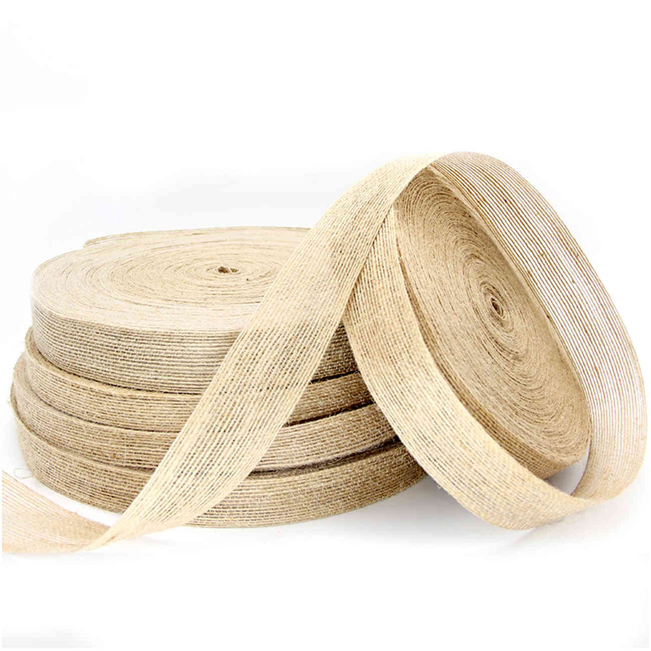 Natural jute hembly fabric ribbon wedding parties and home decor DIY craft gifts wrapped for Valentine's Day gift decorating
