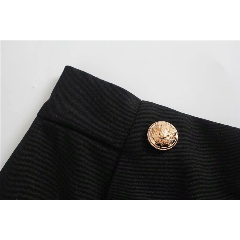 Elegant Women Zipper High Waist Shorts Fashion Ladies Double Breasted Female Chic Pocket Clothes 210527