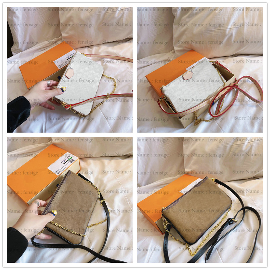Pochette Double Zip Cross Body Designer Chain Bag M69203 N60460 Cowhide Leather Luxurys Womens Handbag With with a removable strap 2 Zipped Pockets Pouch Bags, #2
Pochette Double Zip Cross Body Designer Chain Bag M69203 N60460 Cowhide Leather Luxurys Womens Handbag With with a removable strap 2 Zipped Pockets Pouch Bags, #2