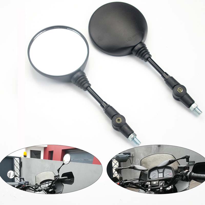 Motobike Foldable Round 10MM Scooter Rear Mirror Hand Tools Mirrors Motocross Bike Rearview Motorcycle Accessories Vehicle Tool