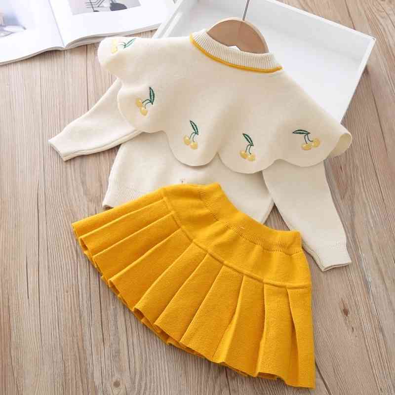 LZH Infant Baby Girls Set Autumn Winter Kids Clothes Cherry Knitting Sweater Skirts 2Pcs Suit Children Clothing 201127, Pink
LZH Infant Baby Girls Set Autumn Winter Kids Clothes Cherry Knitting Sweater Skirts 2Pcs Suit Children Clothing 201127, Pink