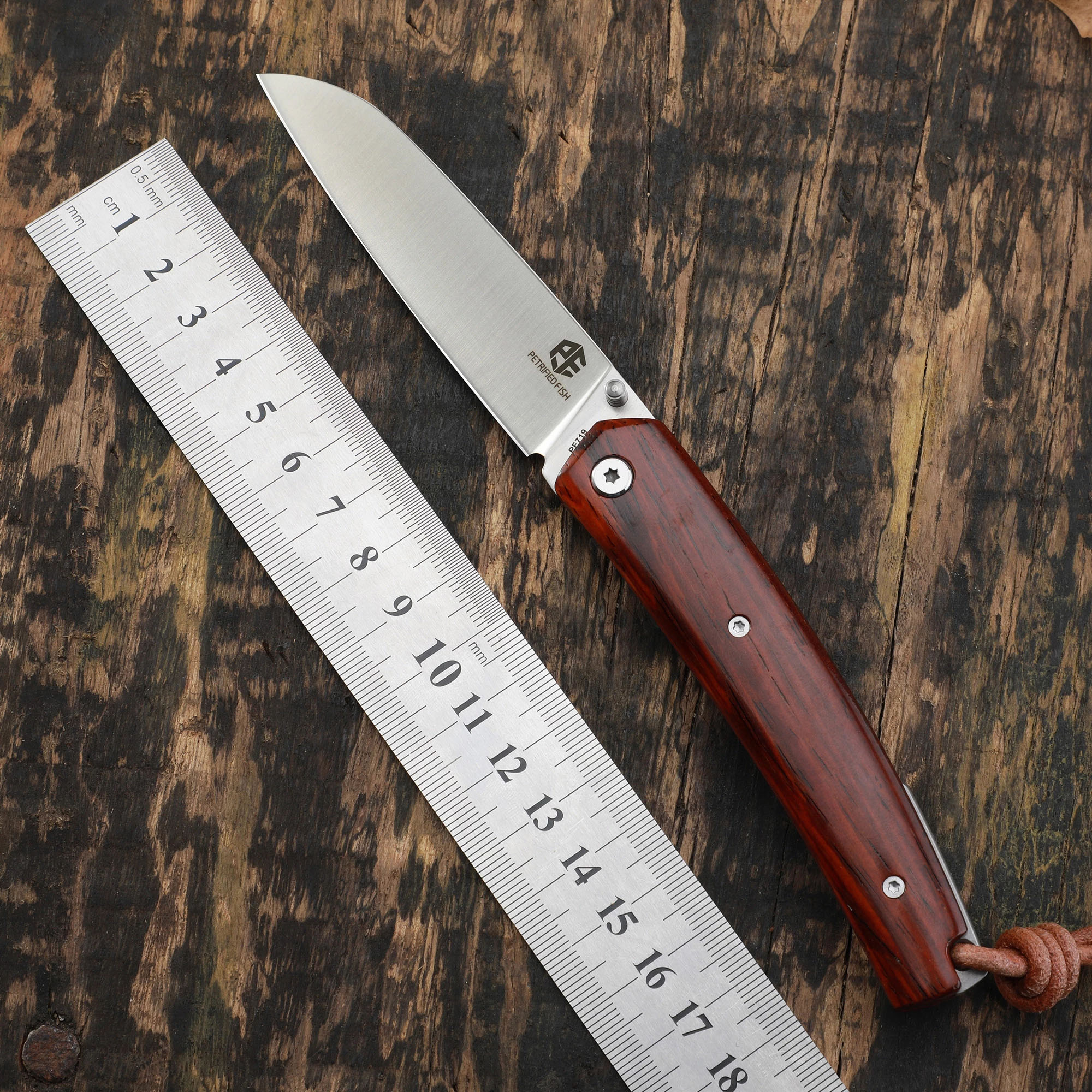 Petrified fish 719 wooden hande foding knife 12C27N stee ba bearing camping tactica pocket hunting peeing edc toos
Petrified fish 719 wooden hande foding knife 12C27N stee ba bearing camping tactica pocket hunting peeing edc toos