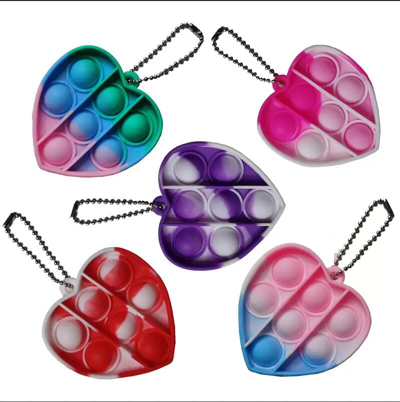 Heart Mini Push Pop Bubble Sensory Toys Autism Needs Party Favor Decorations Squishy Stress Reliever Toys Adult Child Funny Anti-stress It Fidget Keychain DHL Ship
Heart Mini Push Pop Bubble Sensory Toys Autism Needs Party Favor Decorations Squishy Stress Reliever Toys Adult Child Funny Anti-stress It Fidget Keychain DHL Ship