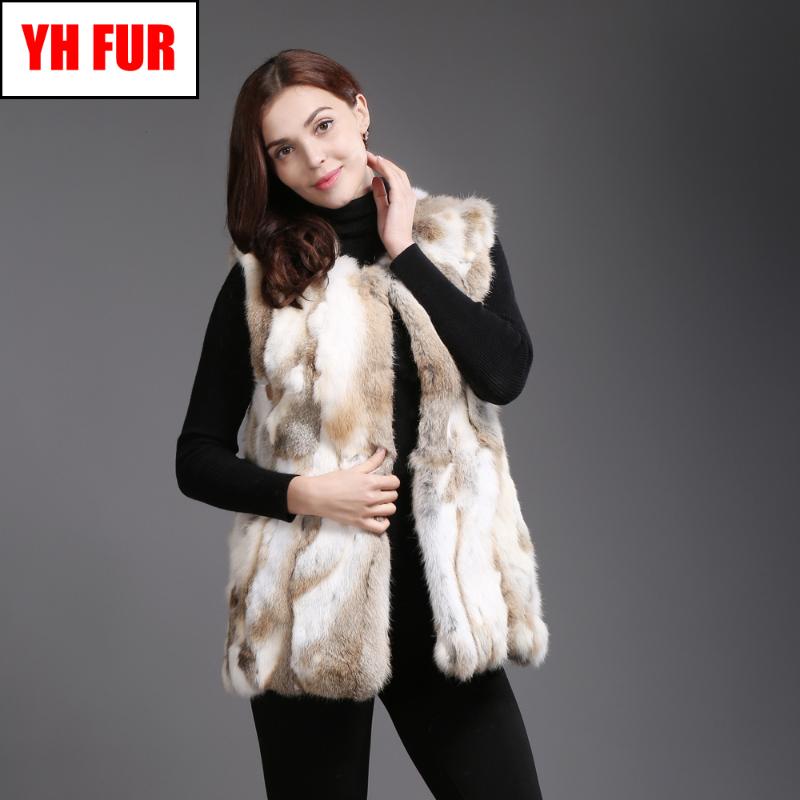 Female Real Fur Vest Women 100% Natural Sleeveless Coat 2021 Fashion Winter Warm Gilet Women's & Faux