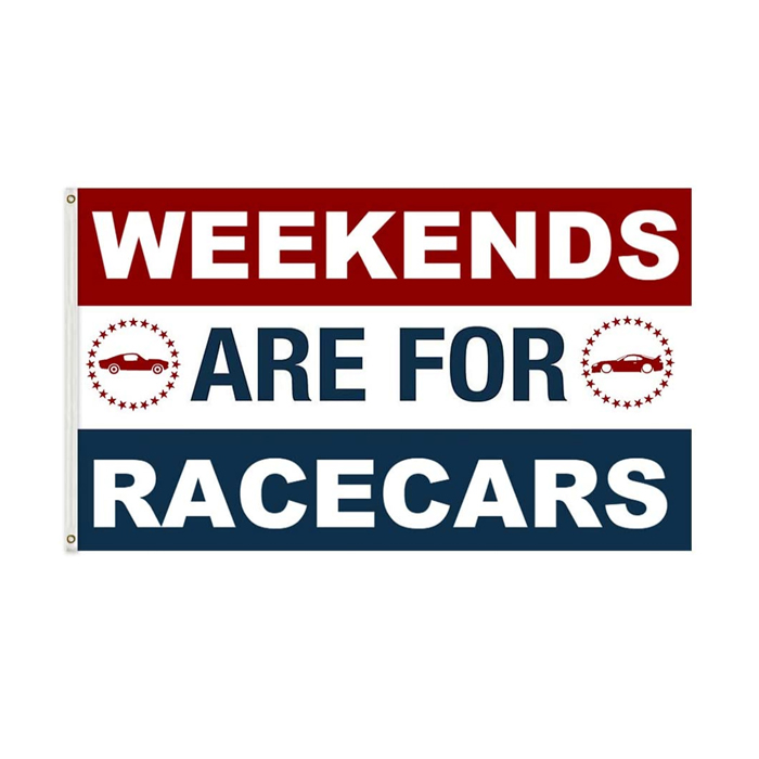 Weekends Are For Racecars 3x5ft Flags 100D Polyester Banners Indoor Outdoor Vivid Color High Quality With Two Brass Grommets
Weekends Are For Racecars 3x5ft Flags 100D Polyester Banners Indoor Outdoor Vivid Color High Quality With Two Brass Grommets