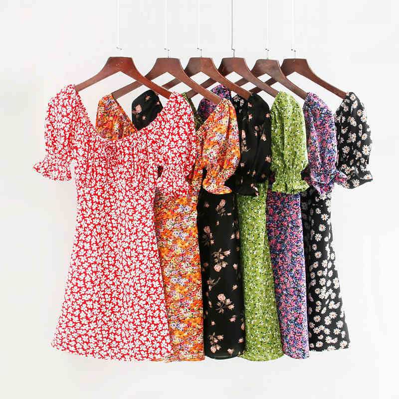 Casual Dresses Women Floral Print Party Evening es Chic Frence Style Vintage Square Neck Sleeve Bohemian Short Summer Mini Dres 9C, Red
Casual Dresses Women Floral Print Party Evening es Chic Frence Style Vintage Square Neck Sleeve Bohemian Short Summer Mini Dres 9C, Red