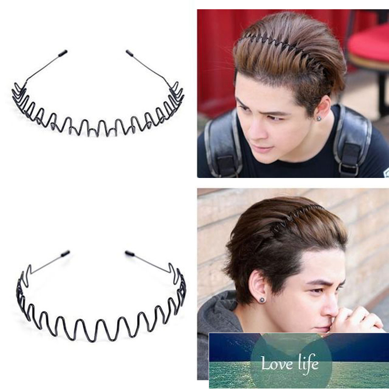 Invisible Men Women Unisex Black Metal Wavy Head Band Hair Band Head Bands Sport Headbands Headwear Hairband Hair Accessories Factory price expert des