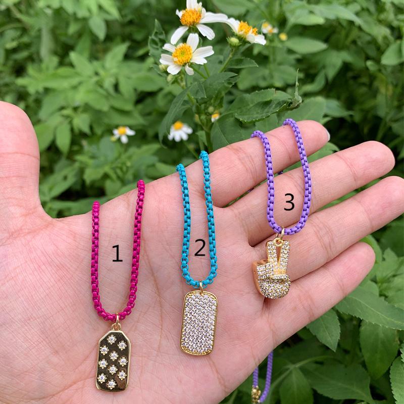 Pendant Necklaces Top Sale Customised Design Square Gold Plated Rainbow-color Chains Jewelry Necklace
Pendant Necklaces Top Sale Customised Design Square Gold Plated Rainbow-color Chains Jewelry Necklace