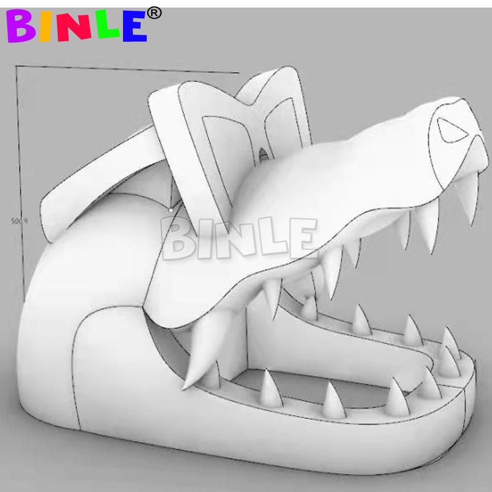 Multifunctional Animal Inflatable Crocodile Mouth,Alligator Head Tunnel For Sports Event Or DJ Booth